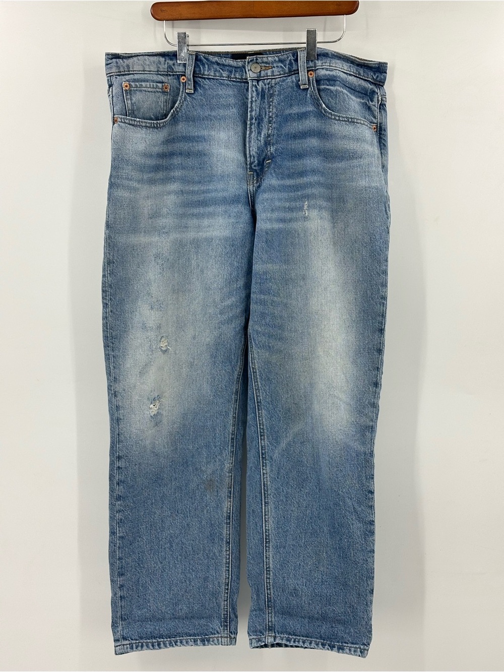 Lucky Brand Boy Mid Rise Relaxed Straight Boyfriend Jeans 14/32R